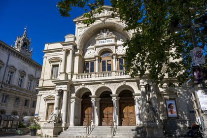 France, Vaucluse (84), Avignon, place de l'Horloge, Opera Grand Avignon (XIXe siècle)