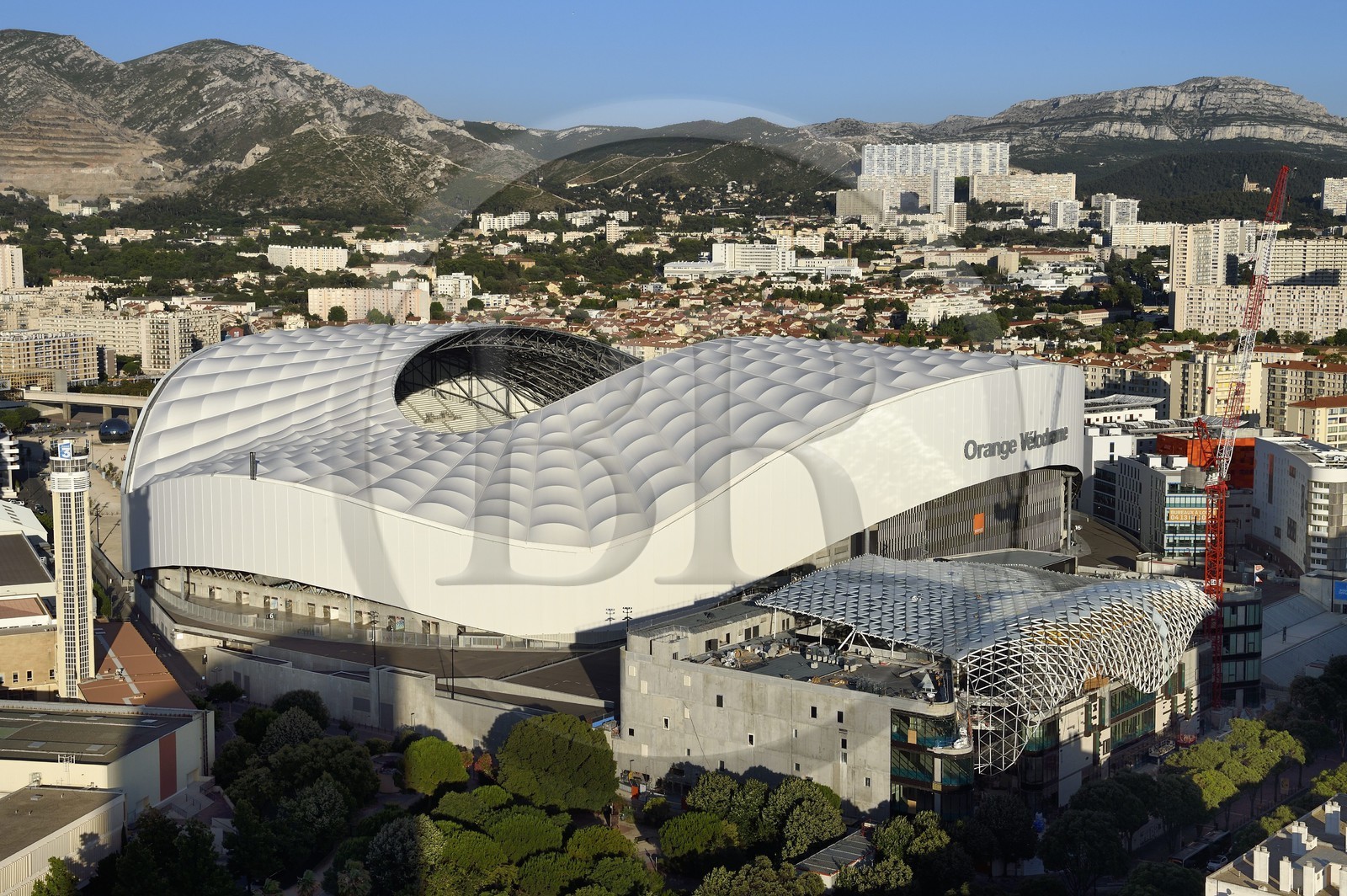 France, Bouches-du-Rhône (13), Marseille, quartier Rond point du Prado, le stade Vélodrome