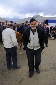 Turquie, Anatolie Centrale, province de Nevsehir, Cappadoce classée Patrimoine Mondial de l'UNESCO, marché aux bestiaux d' Ürgüp