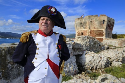 Italy, Tuscany, Elba Island, Portoferraio, the Torre del Martello Tower at the entrance of the port