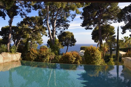 France, Alpes Maritimes, Saint Jean Cap Ferrat, Grand-Hotel du Cap Ferrat, a 5 star palace from Four Seasons Hotel, private infinity pool of the pool suite
