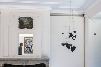 France, Yonne, regional natural park of Morvan, Vézelay, a UNESCO World Heritage site, labelled Les Plus Beaux Villages de France, the musée Zervos - Maison Romain-Rolland, Alexander Calder's Harmony of the Spheres mobile (1945)