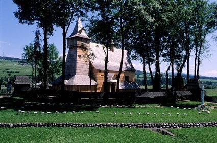 Pologne, région de la Petite Pologne, Debno, église en bois classée Patrimoine Mondial de l'UNESCO