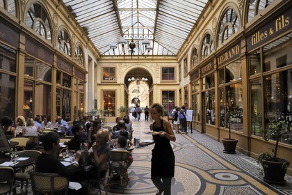 France, Paris (75), Galerie Vivienne, le Bistrot Vivienne