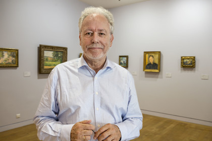 France, Bouches-du-Rhône (13), Aix en Provence, musée Granet, peintures de Paul Cezanne, le conservateur du musée Bruno Ely