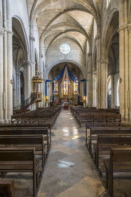 France, Bouches du Rhone, Tarascon, the royal collegiate church of Sainte-Marthe built in the 11th and 12th centuries, the upper church
