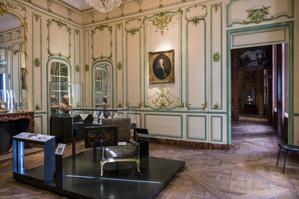 France, Paris, Marais district, Carnavalet Museum, room dedicated to the French writer François-Marie Arouet known as Voltaire (18th century)