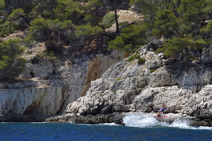France, Bouches-du-Rhône (13), Cassis, Parc national des Calanques, Calanque de Port-Miou (demande d'autorisation nécessaire avant publication)