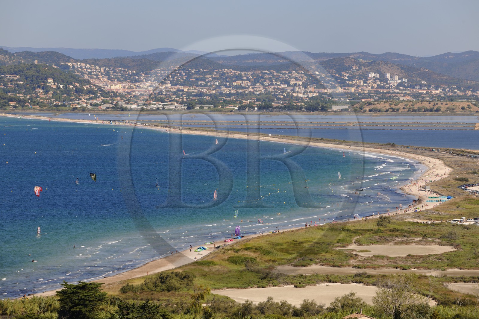 France, Var (83), presqu'île de Giens, plage