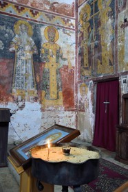 Georgia, Imereti, Kutaisi, Gelati Monastery, listed as World heritage by UNESCO, King David IV, also known as David the Builder (in the center)