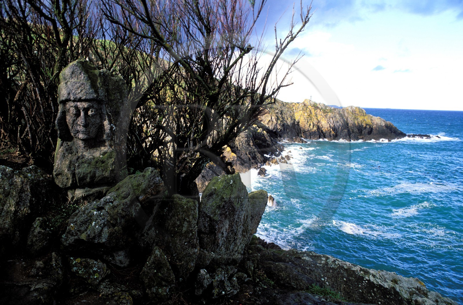 France, Ille-et-Vilaine (35), Rotheneuf, les rochers sculptés de l' abbé Fouré (entre 1870 et 1900)