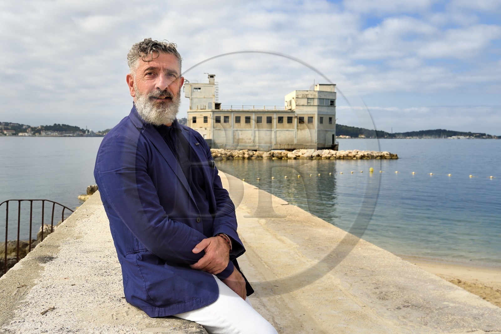 France, Var (83), Toulon, le mole des torpilles au coeur de la rade en attente de sa rehabilitation, Jean-Pierre Blanc directeur de la Villa Noailles et fondateur de la Design parade