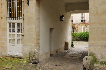 France, Paris, the cour de Rohan small street, just behind the cour du Commerce Saint Andre