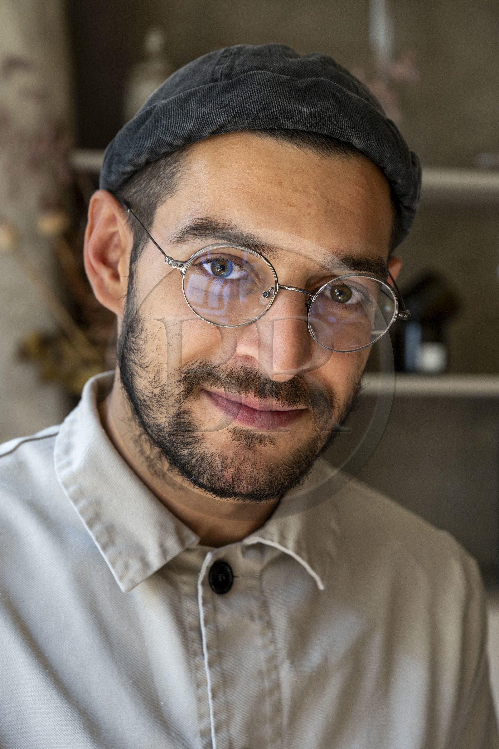 France, Côte-d'Or (21), Dijon, zone classée Patrimoine Mondial de l'UNESCO, restaurant Cibo du chef étoilé Angelo Ferrigno ici dans sa cuisine