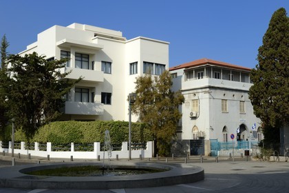Israel, Tel Aviv, Shlomo Yafe House- Bauhaus Museum on Bialik square, built by the architect Shlomo Gepstein in 1935
