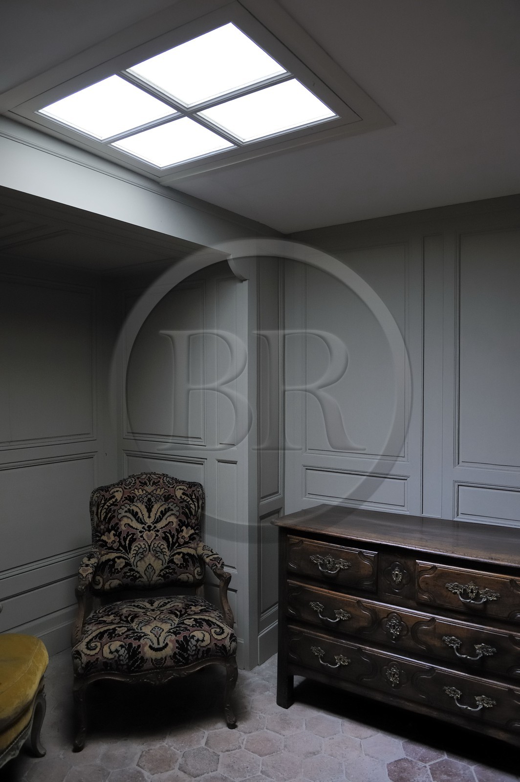 France, Yvelines (78), château de Versailles, chambre de service derrière les appartements de Mme de Pompadour