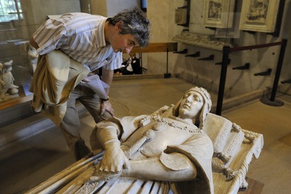 Italy, Lombardy, Milan, Castello Sforzesco (Sforza Castle), Museum of Ancient Art, Lying of the funeral monument of Gaston de Foix by Agostino Busti said Bambaia