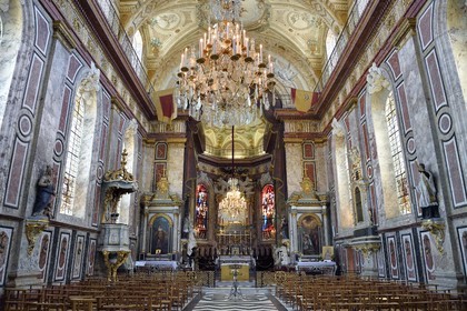 France, Meurthe et Moselle, Nancy, Notre-Dame-de-Bonsecours-de-Nancy church by the architect Héré which houses the tombs of Catherine Opalinska and Stanislas Leszczynski