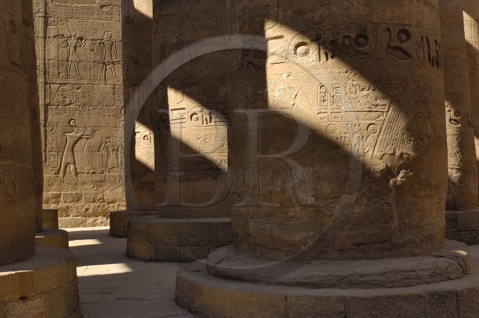 Egypte, Haute Egypte, vallée du Nil, Louxor, Karnak, classé Patrimoine Mondial de l'UNESCO, Grande Salle Hypostyle