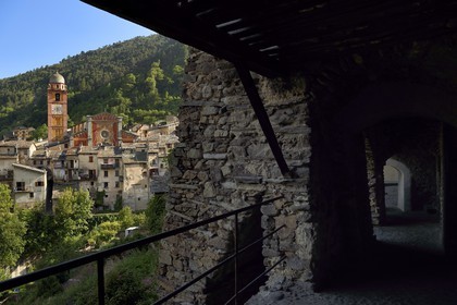 France, Alpes-Maritimes, Roya Valley (Nice hinterland), at the foot of the Mercantour National Park, Tende, Collegiate Church of Notre Dame de l'Assomption (Our Lady of the Assumption)