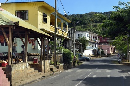 France, Mayotte island (French overseas department), Grande-Terre, Sada, the small market at the entrance of the village