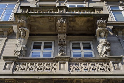 France, Bas-Rhin (67), Strasbourg, quartier de la Neustadt datant de la periode allemande, immeuble de rapport au 10 avenue des Vosges (1887)