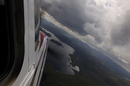 Royaume-Uni, Ecosse, Highland, survol en Cesna du Loch Maree (vue aérienne)