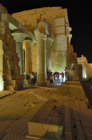 Egypte, Haute Egypte, vallée du Nil, temple de Kom Ombo dédié au dieu Sobek à tête de crocodile