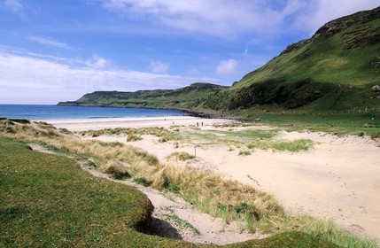 Royaume-Uni, Ecosse, région des Highlands, les Hébrides, île de Mull, plage de sable blanc de Calgary