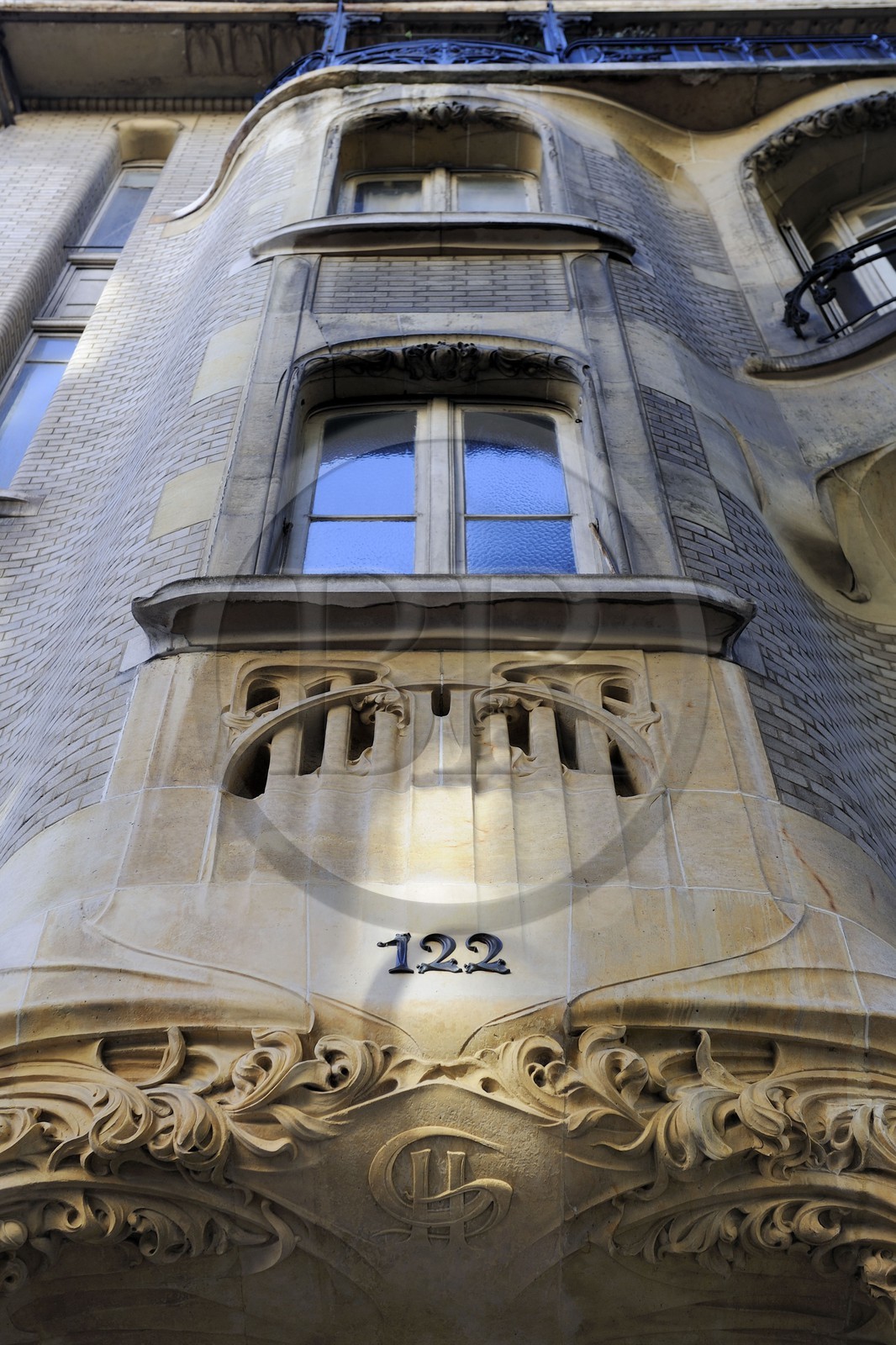 France, Paris (75), l'hôtel Guimard situé au 122 avenue Mozart de style Art Nouveau par Hector Guimard
