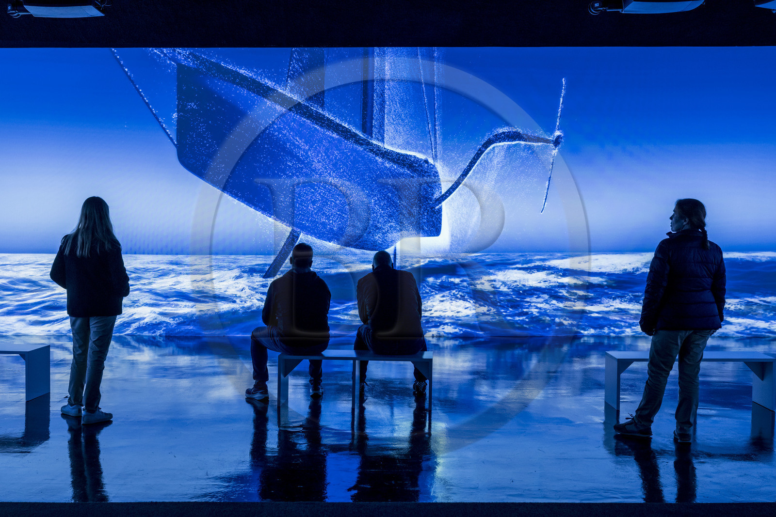 Espagne, Catalogne, Barcelone, Port Vell, America's Cup Experience, centre officiel de promotion de la 37e America's Cup Barcelona 2024