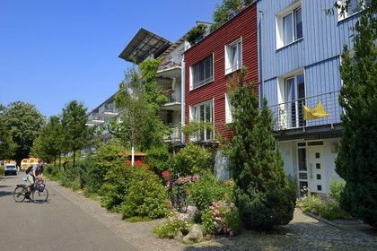 Allemagne, Bade-Wurtemberg, Fribourg en Brisgau, quartier écologique Vauban