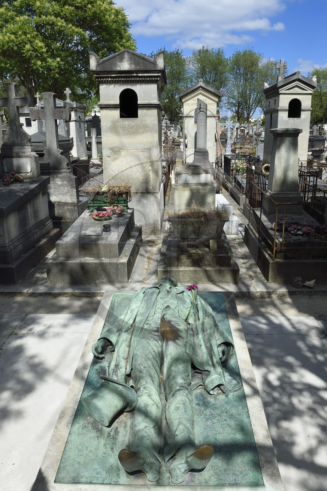 France, Paris (75), cimetière du Père-Lachaise, la tombe de Victor Noir