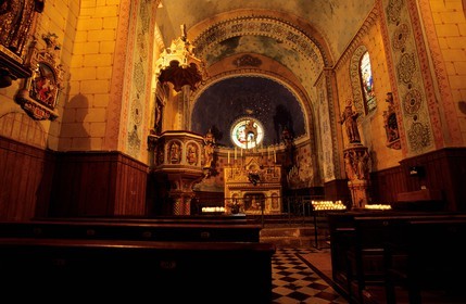 France, Aude (11), Rennes-le-château, intérieur de l'église Sainte Marie-Madeleine