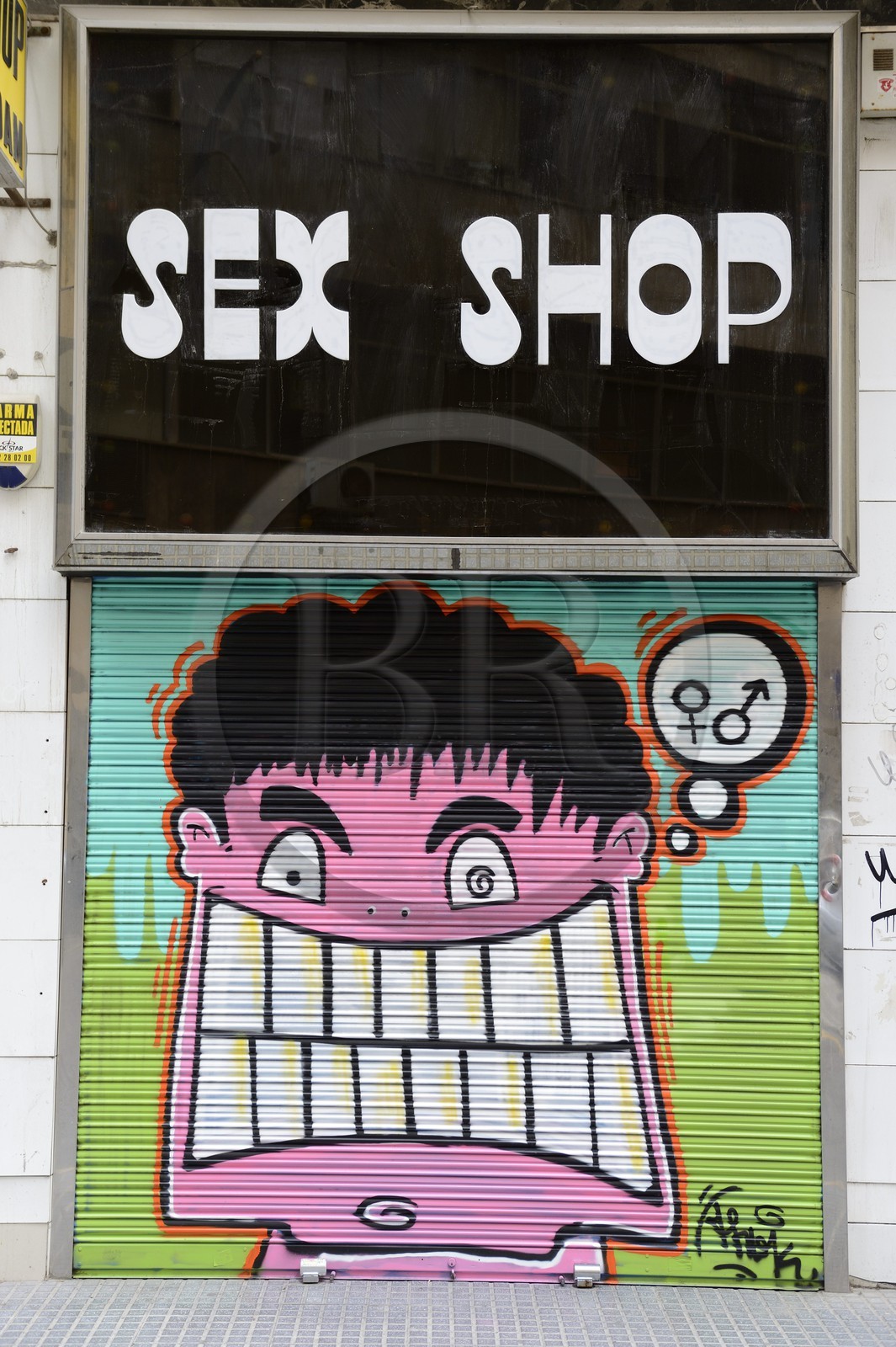 Espagne, Andalousie, Malaga, quartier Soho, barrio de las Artes (quartier des Arts), Maus street art, peinture murale de Maria Garcia dans la calle Duquesa de Parcent