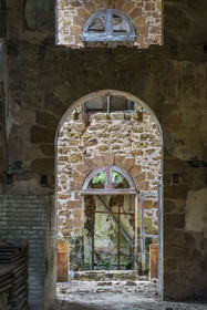 France, Guyane, Kourou, Iles du Salut, Ile Royale, ruines de l'ancien hopital du bagne