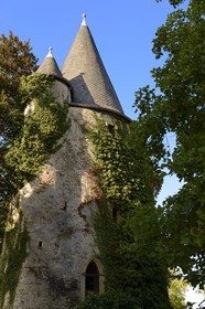 Luxembourg, Grevenmacher district, Moselle region, Schengen, the tower of the town hall former tower of the castle