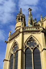 France, Moselle (57), Metz, la cathédrale Saint-Etienne en pierre de Jaumont