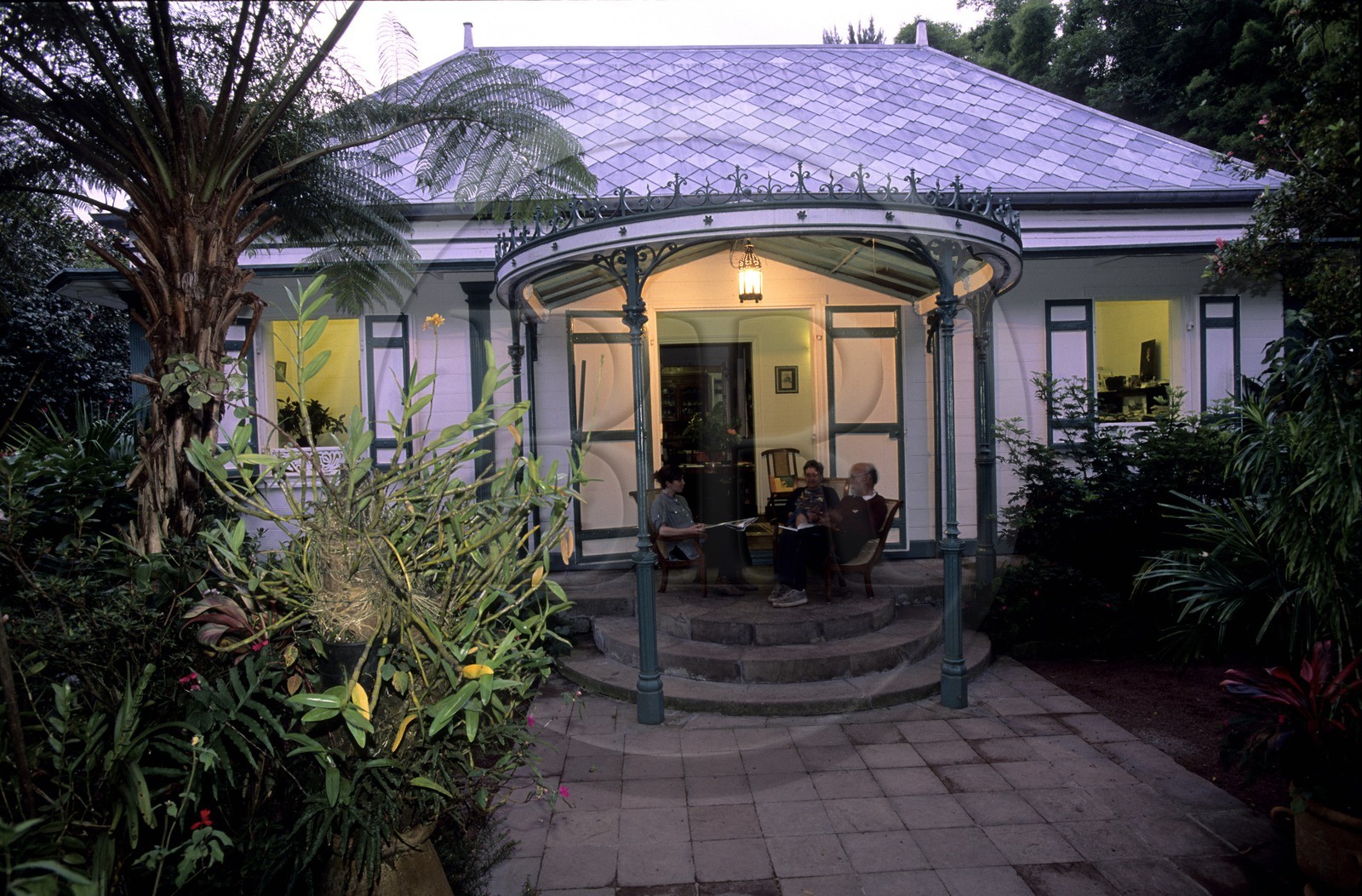 France, île de la Réunion, Cirque de Salazie, Hell-Bourg, labellisé Les Plus Beaux Villages de France, la Maison Folio est une case créole historique et typique