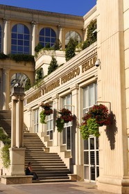 France, Herault, Montpellier, Antigone District by the architect Ricardo Bofill, the Scale of the City are home to the library Federico Fellini