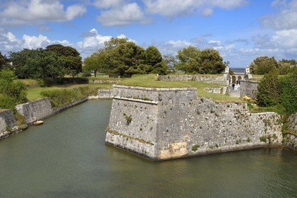 France, Charente-Maritime (17), Ile d'Aix, Fort de la Rade, fossés des fortifications