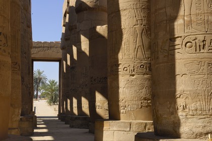 Egypte, Haute Egypte, vallée du Nil, Louxor, Karnak, classé Patrimoine Mondial de l'UNESCO, Grande Salle Hypostyle