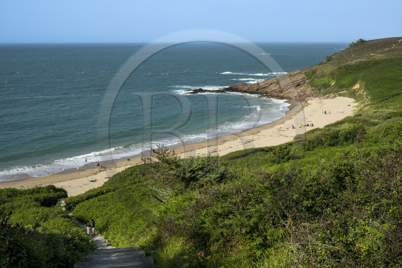 France, Côtes d'Armor (22), Grand Site de France Cap d'Erquy – Cap Fréhel, Erquy, plage du Portuais