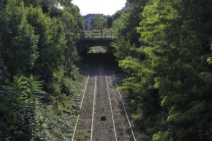 France, Paris (75), ancienne voie ferrée de la ligne d'Auteuil boulevard Pereire