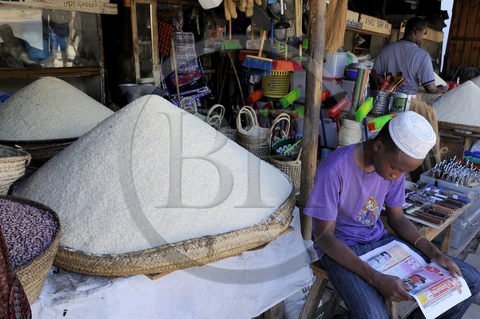 Tanzanie, Dar es-Salaam, marché de Kisutu