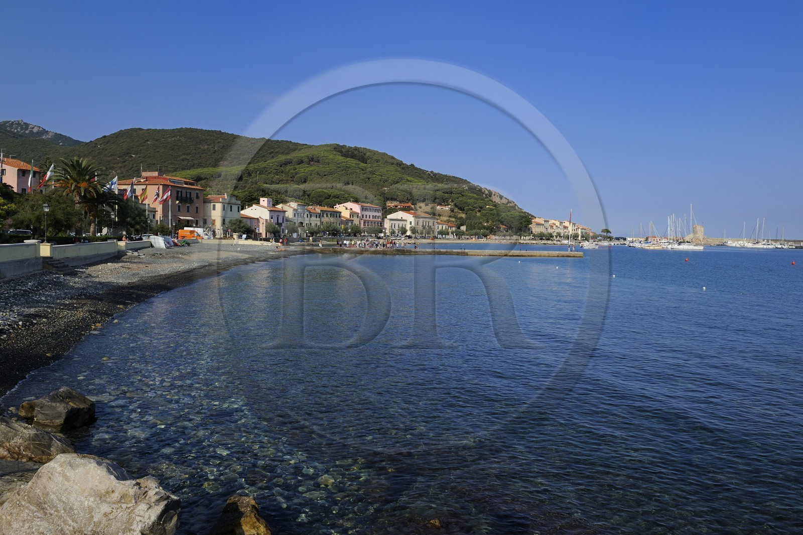 Italie, Toscane, l’Ile d’Elbe, Port de Marciana Marina