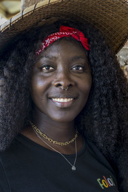 France, Guyane, Kourou, Iles du Salut, Ile Royale, la guide Hélène Adjako