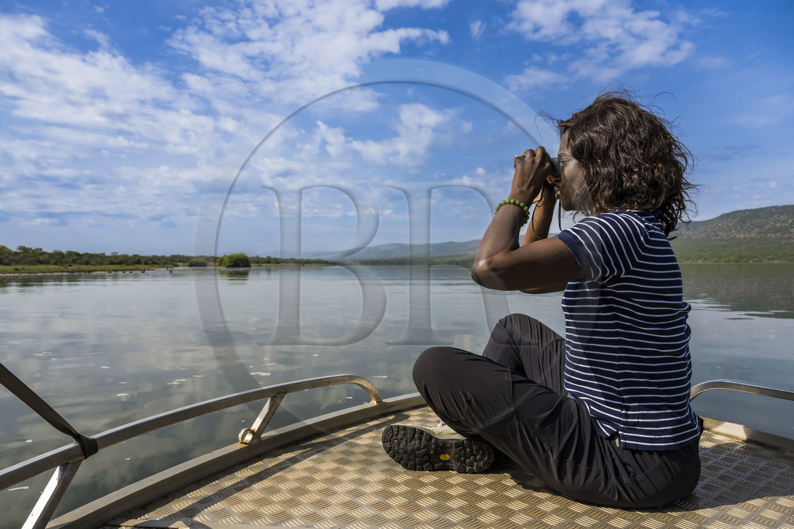 Rwanda, Parc national de l'Akagera, Safari en bateau sur le lac Ihema