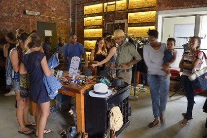 South Africa, Gauteng Province, Johannesburg, Braamfontein district, Kitchener's Carvery Bar and trendy shop at the Corner of Juta and De Beer Street