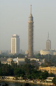 Egypt, Cairo, Cairo Tower by architect Naoum Chebib